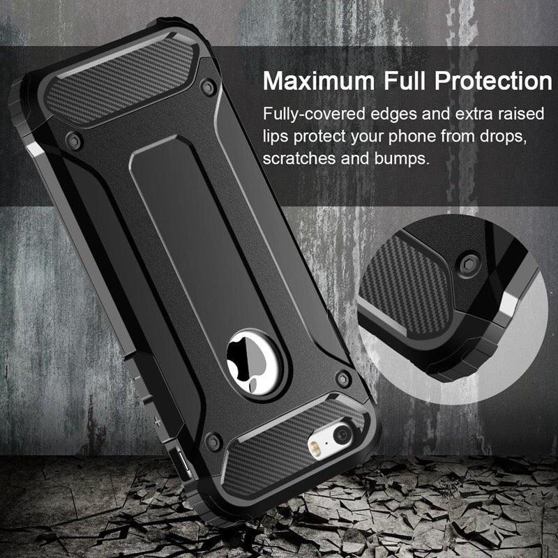 Elegant Black Armor Case for iPhone 14 Pro 13 12 11 Pro Max Heavy Duty Shockproof Cover Full Body Protective Silicone Shockproof Phone Cover Luxury Design Stevvex