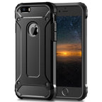 Elegant Black Armor Case for iPhone 14 Pro 13 12 11 Pro Max Heavy Duty Shockproof Cover Full Body Protective Silicone Shockproof Phone Cover Luxury Design Stevvex