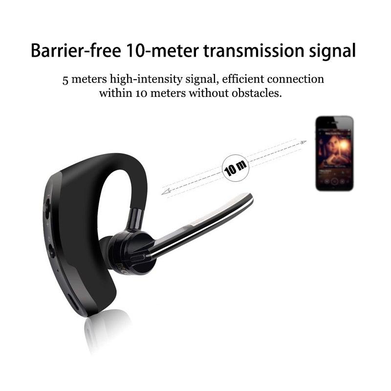 Elegant Black Bluetooth Earphone Wireless Stereo HD Mic HiFi Headphones Bluetooth Comfort Handsfree Driving Headset Ideal Standby Time Single In Ear Headset For Worm Driving Stevvex