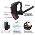 Elegant Black Bluetooth Earphone Wireless Stereo HD Mic HiFi Headphones Bluetooth Comfort Handsfree Driving Headset Ideal Standby Time Single In Ear Headset For Worm Driving Stevvex