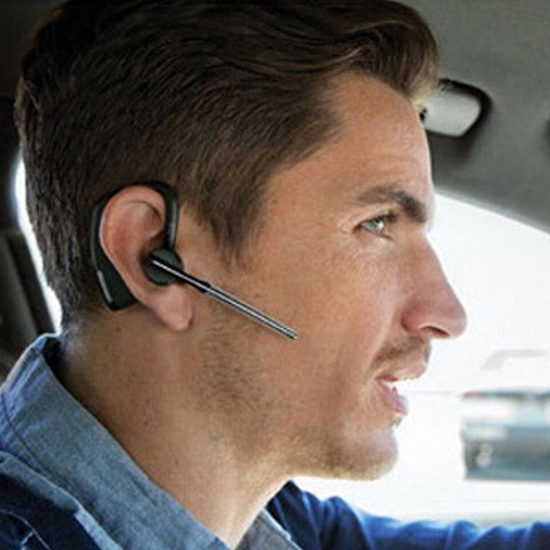 Elegant Black Bluetooth Earphone Wireless Stereo HD Mic HiFi Headphones Bluetooth Comfort Handsfree Driving Headset Ideal Standby Time Single In Ear Headset For Worm Driving Stevvex
