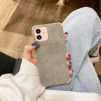Elegant Black Green Leather Phone Case For iPhone 13 12 11 Pro Max Mini Business Soft Shockproof Back Cover Leather Case for iPhone Durable Lightweight Shockproof Slim Back Cover Compatible with iPhone Stevvex