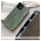 Elegant Black Green Leather Phone Case For iPhone 13 12 11 Pro Max Mini Business Soft Shockproof Back Cover Leather Case for iPhone Durable Lightweight Shockproof Slim Back Cover Compatible with iPhone Stevvex