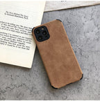 Elegant Black Green Leather Phone Case For iPhone 13 12 11 Pro Max Mini Business Soft Shockproof Back Cover Leather Case for iPhone Durable Lightweight Shockproof Slim Back Cover Compatible with iPhone Stevvex