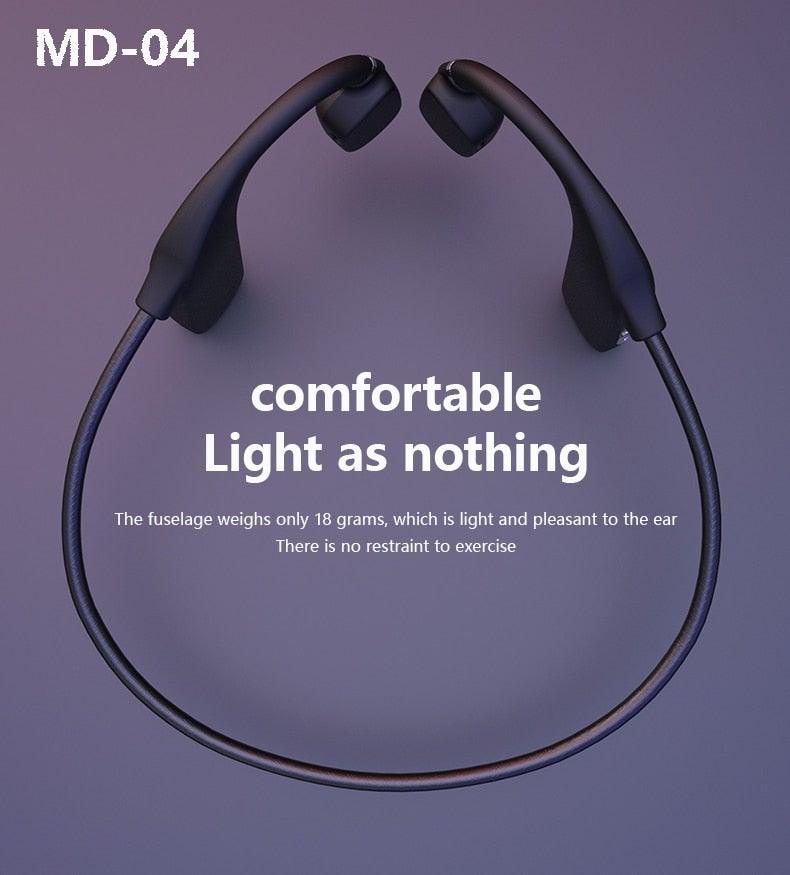 Elegant Black Headphones Wireless Earphones For Workouts And Running Bluetooth Headphones With Mic Grey Bluetooth 5.0 Bone Conduction Earphone Waterproof Sport Headphone Bluetooth Headsets Wireless Headphones Music Handsfree Design Stevvex