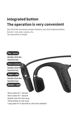 Elegant Black Headphones Wireless Earphones For Workouts And Running Bluetooth Headphones With Mic Grey Bluetooth 5.0 Bone Conduction Earphone Waterproof Sport Headphone Bluetooth Headsets Wireless Headphones Music Handsfree Design Stevvex