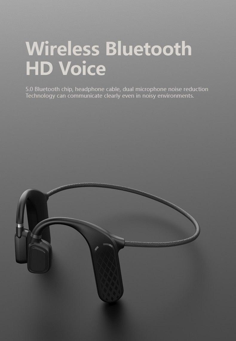 Elegant Black Headphones Wireless Earphones For Workouts And Running Bluetooth Headphones With Mic Grey Bluetooth 5.0 Bone Conduction Earphone Waterproof Sport Headphone Bluetooth Headsets Wireless Headphones Music Handsfree Design Stevvex