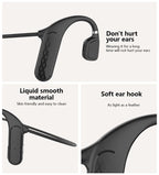 Elegant Black Headphones Wireless Earphones For Workouts And Running Bluetooth Headphones With Mic Grey Bluetooth 5.0 Bone Conduction Earphone Waterproof Sport Headphone Bluetooth Headsets Wireless Headphones Music Handsfree Design Stevvex