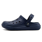 Elegant Black Mens Summer Clogs Shoes Couples Soft Thick Sole Beach Shoes Black Garden Sandals Unisex Garden Clogs Shoes Summer Slip On Sandals For Mens Stevvex