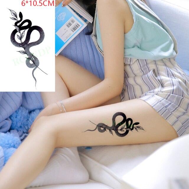 Elegant Black Music Notes Waterproof Sticker Tattoos Temporary Chest Shoulder Tattoos For Men Women Stevvex