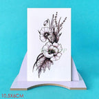 Elegant Black Music Notes Waterproof Sticker Tattoos Temporary Chest Shoulder Tattoos For Men Women Stevvex