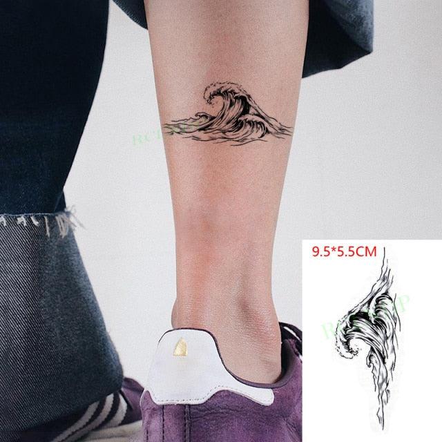 Elegant Black Music Notes Waterproof Sticker Tattoos Temporary Chest Shoulder Tattoos For Men Women Stevvex