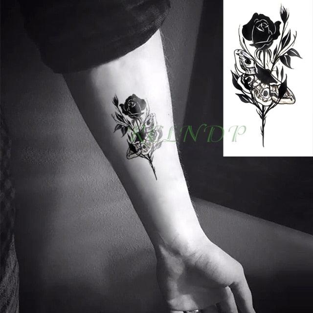 Elegant Black Music Notes Waterproof Sticker Tattoos Temporary Chest Shoulder Tattoos For Men Women Stevvex