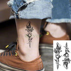 Elegant Black Music Notes Waterproof Sticker Tattoos Temporary Chest Shoulder Tattoos For Men Women Stevvex