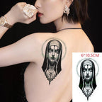 Elegant Black Music Notes Waterproof Sticker Tattoos Temporary Chest Shoulder Tattoos For Men Women Stevvex