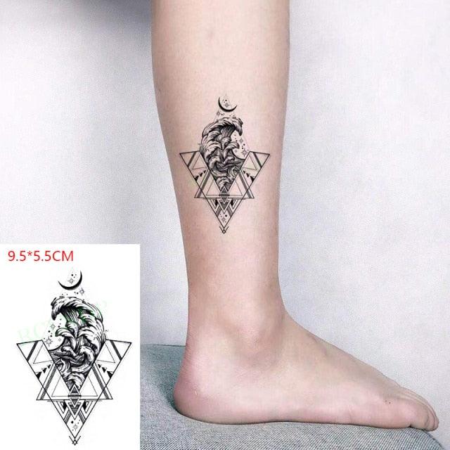 Elegant Black Music Notes Waterproof Sticker Tattoos Temporary Chest Shoulder Tattoos For Men Women Stevvex