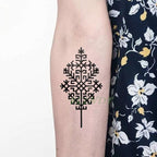 Elegant Black Music Notes Waterproof Sticker Tattoos Temporary Chest Shoulder Tattoos For Men Women Stevvex