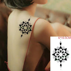 Elegant Black Music Notes Waterproof Sticker Tattoos Temporary Chest Shoulder Tattoos For Men Women Stevvex