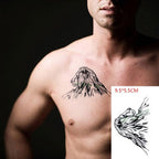 Elegant Black Music Notes Waterproof Sticker Tattoos Temporary Chest Shoulder Tattoos For Men Women Stevvex