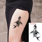 Elegant Black Music Notes Waterproof Sticker Tattoos Temporary Chest Shoulder Tattoos For Men Women Stevvex