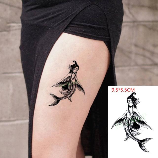 Elegant Black Music Notes Waterproof Sticker Tattoos Temporary Chest Shoulder Tattoos For Men Women Stevvex
