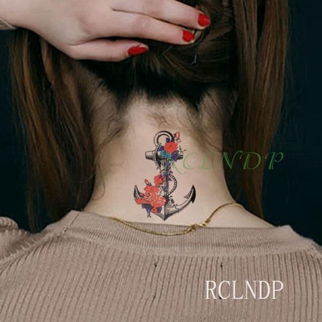 Elegant Black Music Notes Waterproof Sticker Tattoos Temporary Chest Shoulder Tattoos For Men Women Stevvex