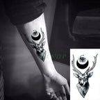 Elegant Black Music Notes Waterproof Sticker Tattoos Temporary Chest Shoulder Tattoos For Men Women Stevvex