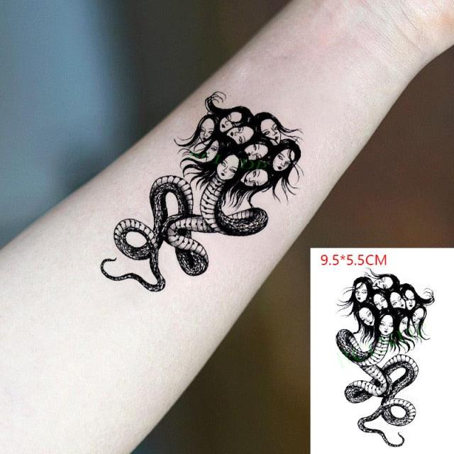 Elegant Black Music Notes Waterproof Sticker Tattoos Temporary Chest Shoulder Tattoos For Men Women Stevvex
