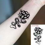 Elegant Black Music Notes Waterproof Sticker Tattoos Temporary Chest Shoulder Tattoos For Men Women Stevvex