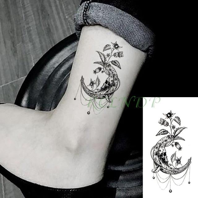 Elegant Black Music Notes Waterproof Sticker Tattoos Temporary Chest Shoulder Tattoos For Men Women Stevvex
