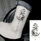 Elegant Black Music Notes Waterproof Sticker Tattoos Temporary Chest Shoulder Tattoos For Men Women Stevvex