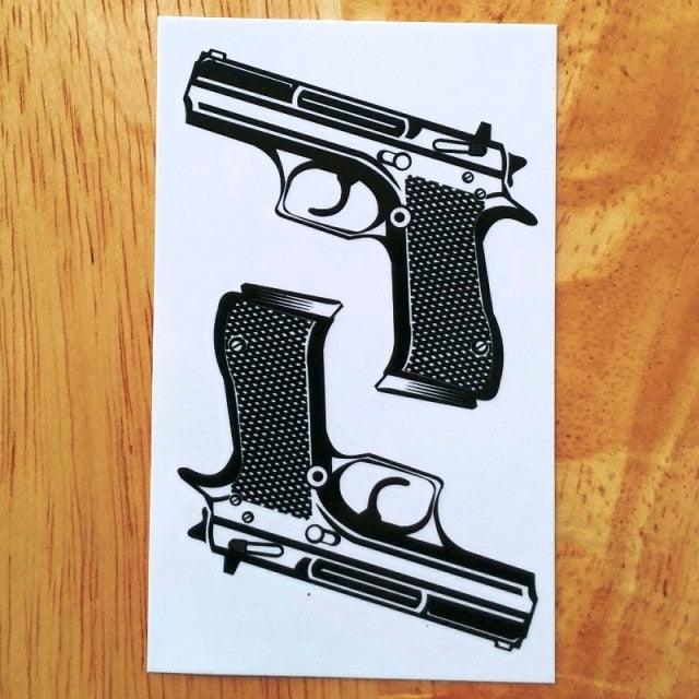 Elegant Black Music Notes Waterproof Sticker Tattoos Temporary Chest Shoulder Tattoos For Men Women Stevvex