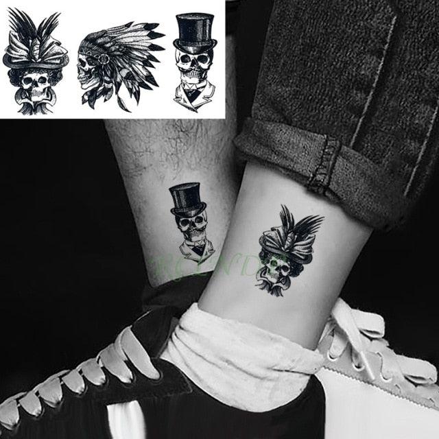 Elegant Black Music Notes Waterproof Sticker Tattoos Temporary Chest Shoulder Tattoos For Men Women Stevvex