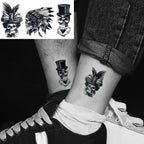 Elegant Black Music Notes Waterproof Sticker Tattoos Temporary Chest Shoulder Tattoos For Men Women Stevvex