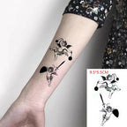 Elegant Black Music Notes Waterproof Sticker Tattoos Temporary Chest Shoulder Tattoos For Men Women Stevvex