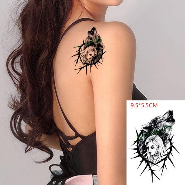 Elegant Black Music Notes Waterproof Sticker Tattoos Temporary Chest Shoulder Tattoos For Men Women Stevvex