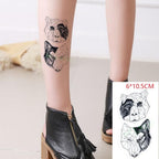 Elegant Black Waterproof Temporary Tattoo Stickers Moon Hill Modern Body Art Stickers Hand Foot High Quality For Womens Stevvex