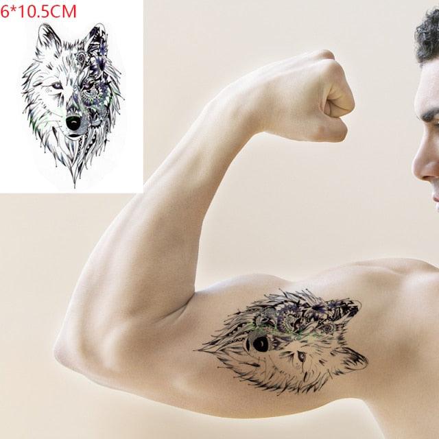 Elegant Black Waterproof Temporary Tattoo Stickers Moon Hill Modern Body Art Stickers Hand Foot High Quality For Womens Stevvex