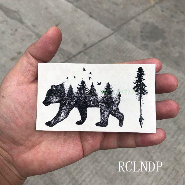 Elegant Black Waterproof Temporary Tattoo Stickers Moon Hill Modern Body Art Stickers Hand Foot High Quality For Womens Stevvex