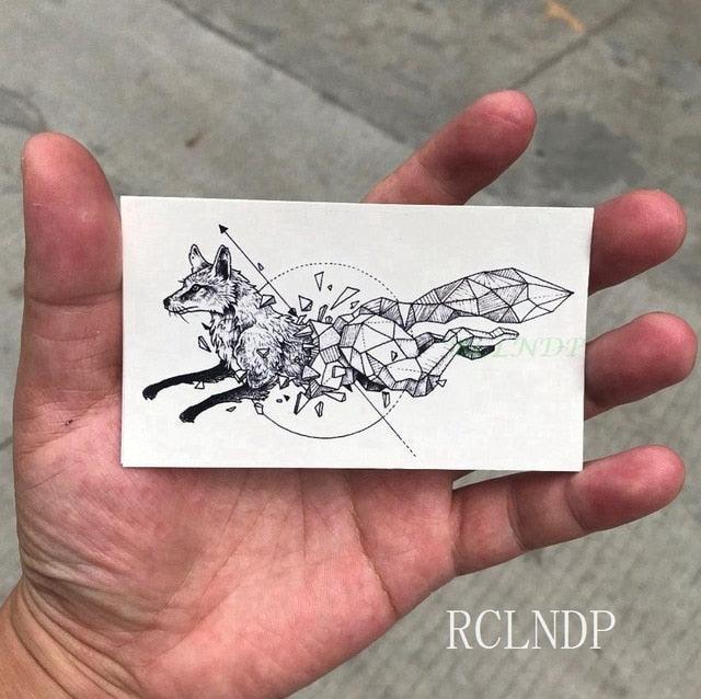 Elegant Black Waterproof Temporary Tattoo Stickers Moon Hill Modern Body Art Stickers Hand Foot High Quality For Womens Stevvex