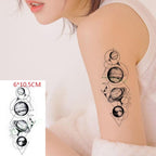Elegant Black Waterproof Temporary Tattoo Stickers Moon Hill Modern Body Art Stickers Hand Foot High Quality For Womens Stevvex