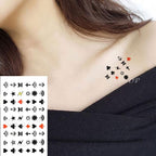 Elegant Black Waterproof Temporary Tattoo Stickers Moon Hill Modern Body Art Stickers Hand Foot High Quality For Womens Stevvex