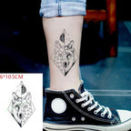 Elegant Black Waterproof Temporary Tattoo Stickers Moon Hill Modern Body Art Stickers Hand Foot High Quality For Womens Stevvex