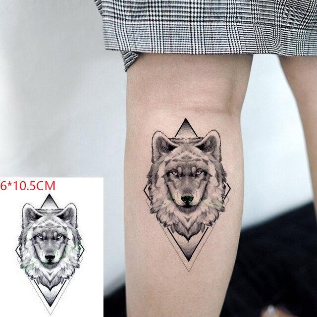 Elegant Black Waterproof Temporary Tattoo Stickers Moon Hill Modern Body Art Stickers Hand Foot High Quality For Womens Stevvex