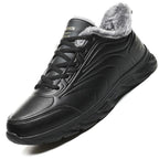 Elegant Black Winter Men Waterproof Snow Shoes Comfortable Sneakers Mens Work Casual Shoes Non-Slip Light Rubber Sole Walk Fashion Sneakers Breathable Comfort Walking Shoes For Mens Stevvex