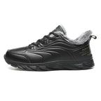 Elegant Black Winter Men Waterproof Snow Shoes Comfortable Sneakers Mens Work Casual Shoes Non-Slip Light Rubber Sole Walk Fashion Sneakers Breathable Comfort Walking Shoes For Mens Stevvex