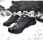 Elegant Black Winter Men Waterproof Snow Shoes Comfortable Sneakers Mens Work Casual Shoes Non-Slip Light Rubber Sole Walk Fashion Sneakers Breathable Comfort Walking Shoes For Mens Stevvex