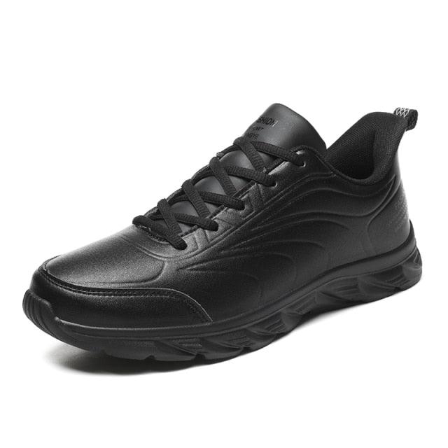 Elegant Black Winter Men Waterproof Snow Shoes Comfortable Sneakers Mens Work Casual Shoes Non-Slip Light Rubber Sole Walk Fashion Sneakers Breathable Comfort Walking Shoes For Mens Stevvex