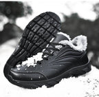 Elegant Black Winter Men Waterproof Snow Shoes Comfortable Sneakers Mens Work Casual Shoes Non-Slip Light Rubber Sole Walk Fashion Sneakers Breathable Comfort Walking Shoes For Mens Stevvex