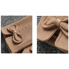 Elegant Black Winter Women Outdoor Warm One Size Gloves Fashionable Cute Bow Style Casual Gloves For Women Stevvex